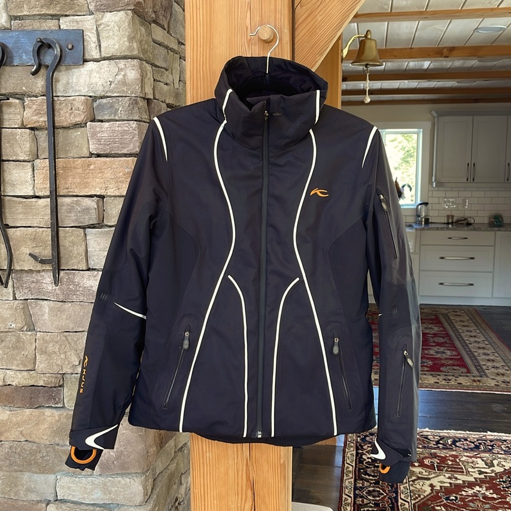 KJUS ski jacket, size 38/M, black white, like new